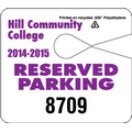 Jumbo Hang Tag Parking Permit (.035" Recycled White Polyethylene)